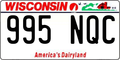 WI license plate 995NQC