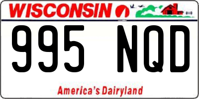 WI license plate 995NQD