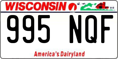 WI license plate 995NQF