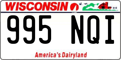 WI license plate 995NQI