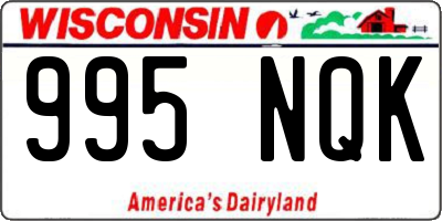 WI license plate 995NQK