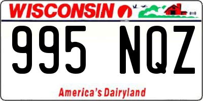 WI license plate 995NQZ