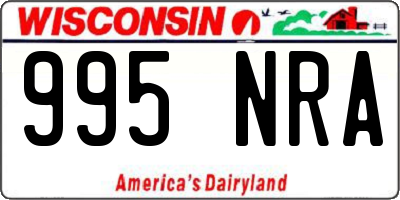 WI license plate 995NRA