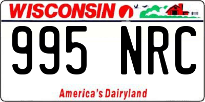 WI license plate 995NRC