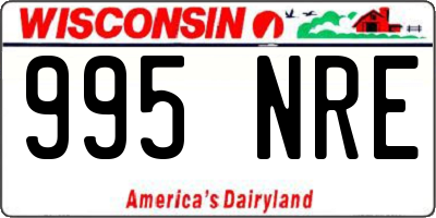 WI license plate 995NRE
