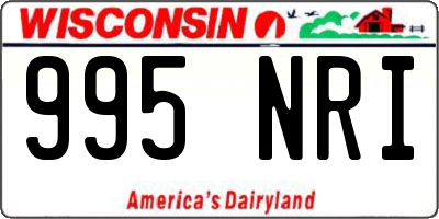WI license plate 995NRI