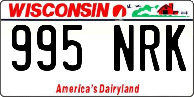 WI license plate 995NRK