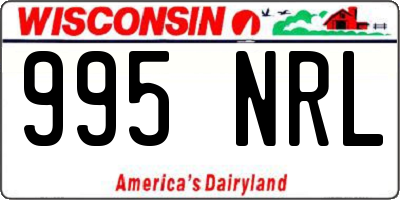 WI license plate 995NRL