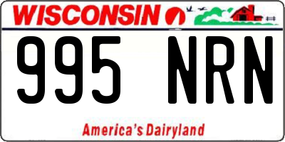 WI license plate 995NRN
