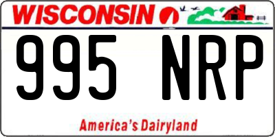 WI license plate 995NRP