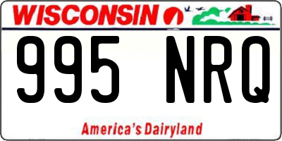 WI license plate 995NRQ
