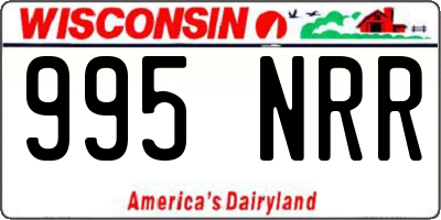 WI license plate 995NRR
