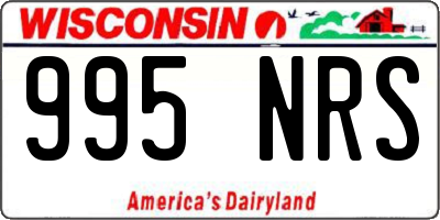 WI license plate 995NRS