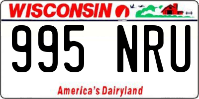 WI license plate 995NRU