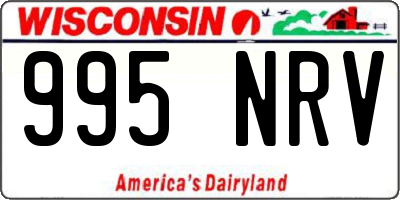WI license plate 995NRV