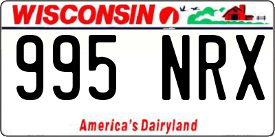 WI license plate 995NRX