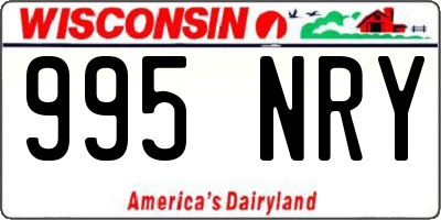 WI license plate 995NRY