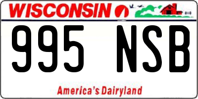 WI license plate 995NSB