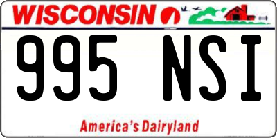 WI license plate 995NSI