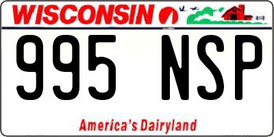 WI license plate 995NSP
