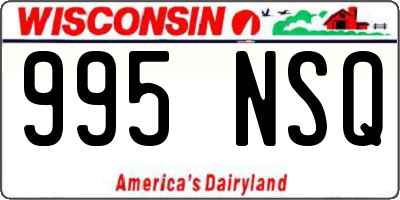 WI license plate 995NSQ
