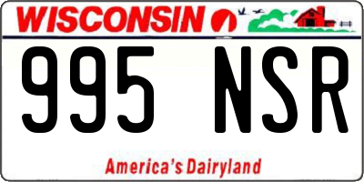 WI license plate 995NSR