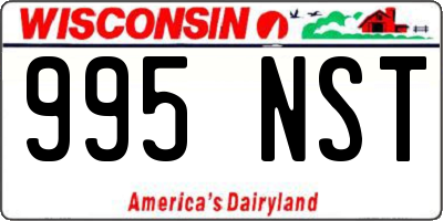 WI license plate 995NST