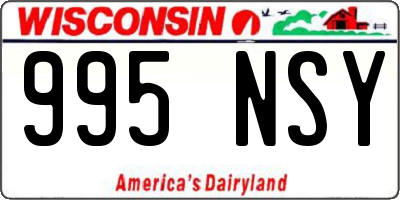 WI license plate 995NSY