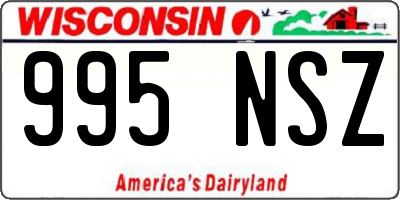 WI license plate 995NSZ