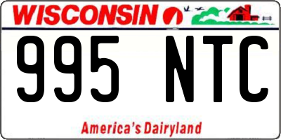 WI license plate 995NTC