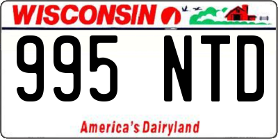 WI license plate 995NTD