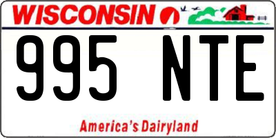WI license plate 995NTE