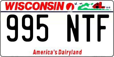 WI license plate 995NTF