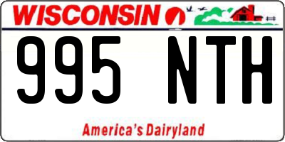WI license plate 995NTH