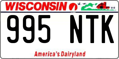 WI license plate 995NTK