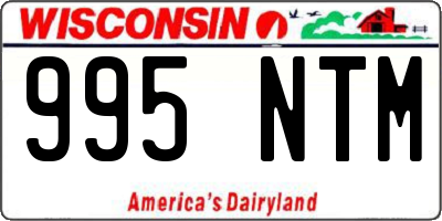WI license plate 995NTM