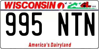 WI license plate 995NTN
