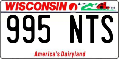 WI license plate 995NTS
