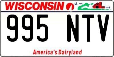 WI license plate 995NTV