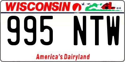 WI license plate 995NTW