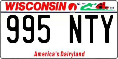 WI license plate 995NTY