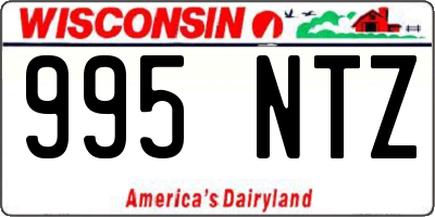 WI license plate 995NTZ