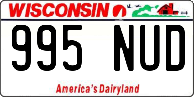 WI license plate 995NUD