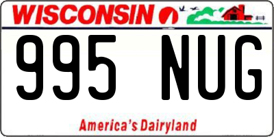 WI license plate 995NUG