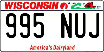 WI license plate 995NUJ