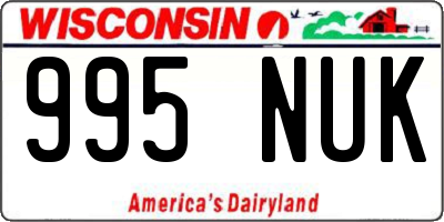 WI license plate 995NUK