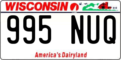WI license plate 995NUQ