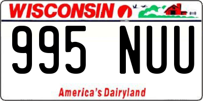WI license plate 995NUU