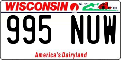 WI license plate 995NUW