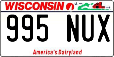 WI license plate 995NUX